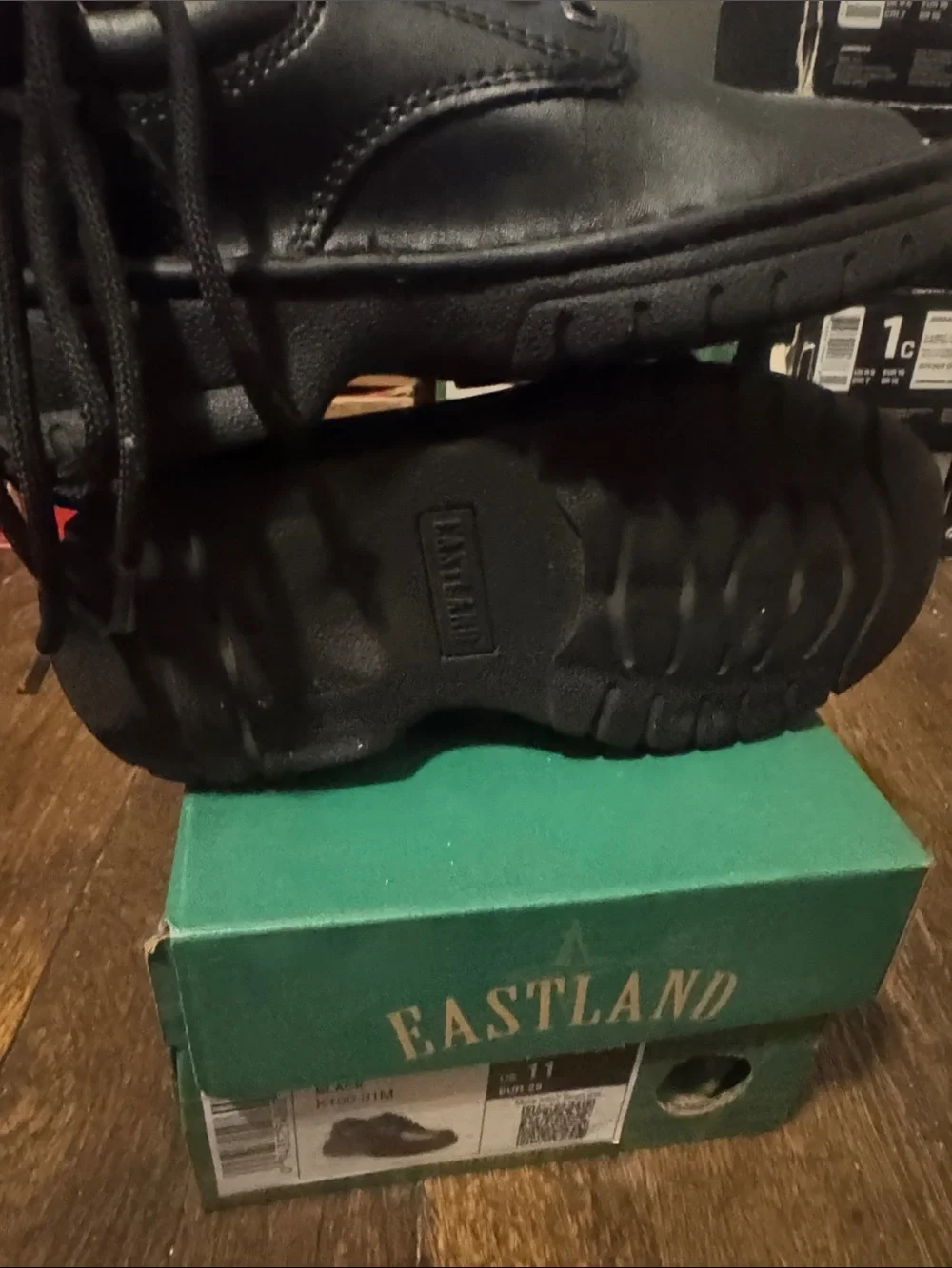 Eastland Kids Black Leather Lace-Up Dress Shoes